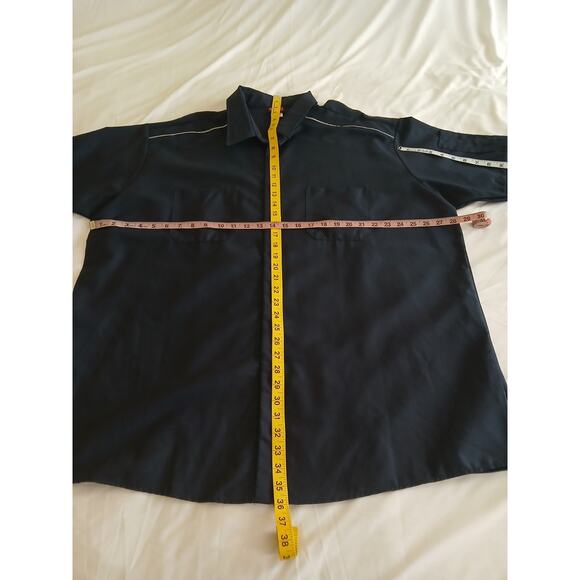 Red Kap Work Shirt Mens 3XL Navy Blue 2 Pocket Work Uniform Short Sleeve Utility - Picture 12 of 15